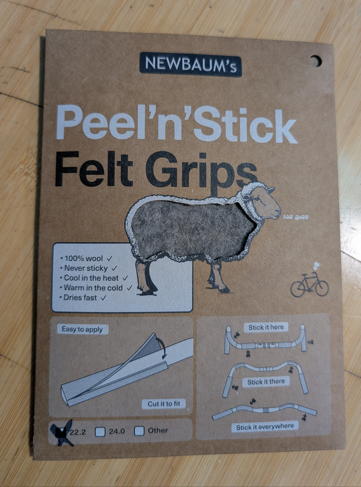 Wool Felt Grips. Somewhat DIY.  Newbaum's